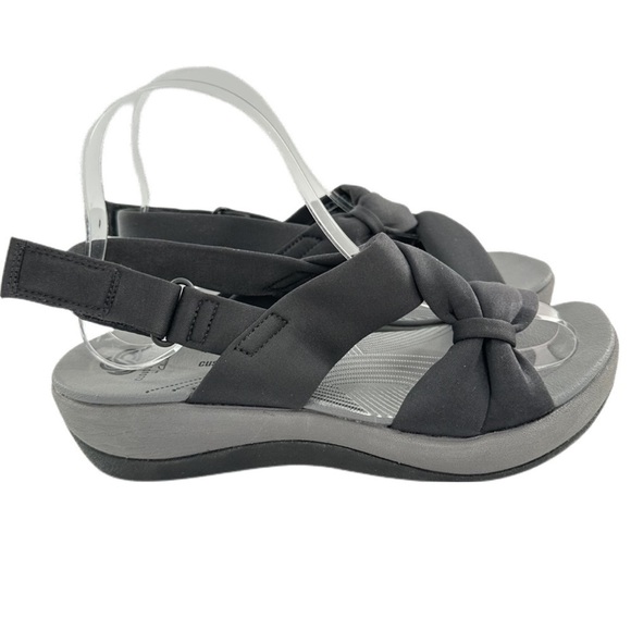 Clarks Shoes - Clarks cloudsteppers Arla Meg sandals black comfort walking